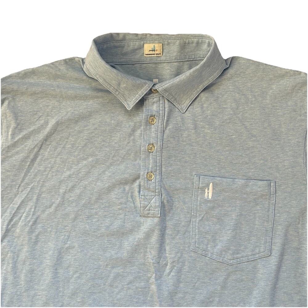 Johnnie-O Short Sleeve Golf Polo Shirt Men's Size XXL Hangin' Out Cotton Blue
